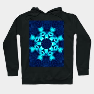 Neon Star kaleidoscope print. Unique kaleidoscope design Hoodie